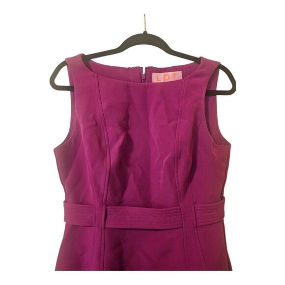 LDT Anne Marie Stretch Crepe Solid Sleeveless Dress - Size 6 - Picture 4 of 9